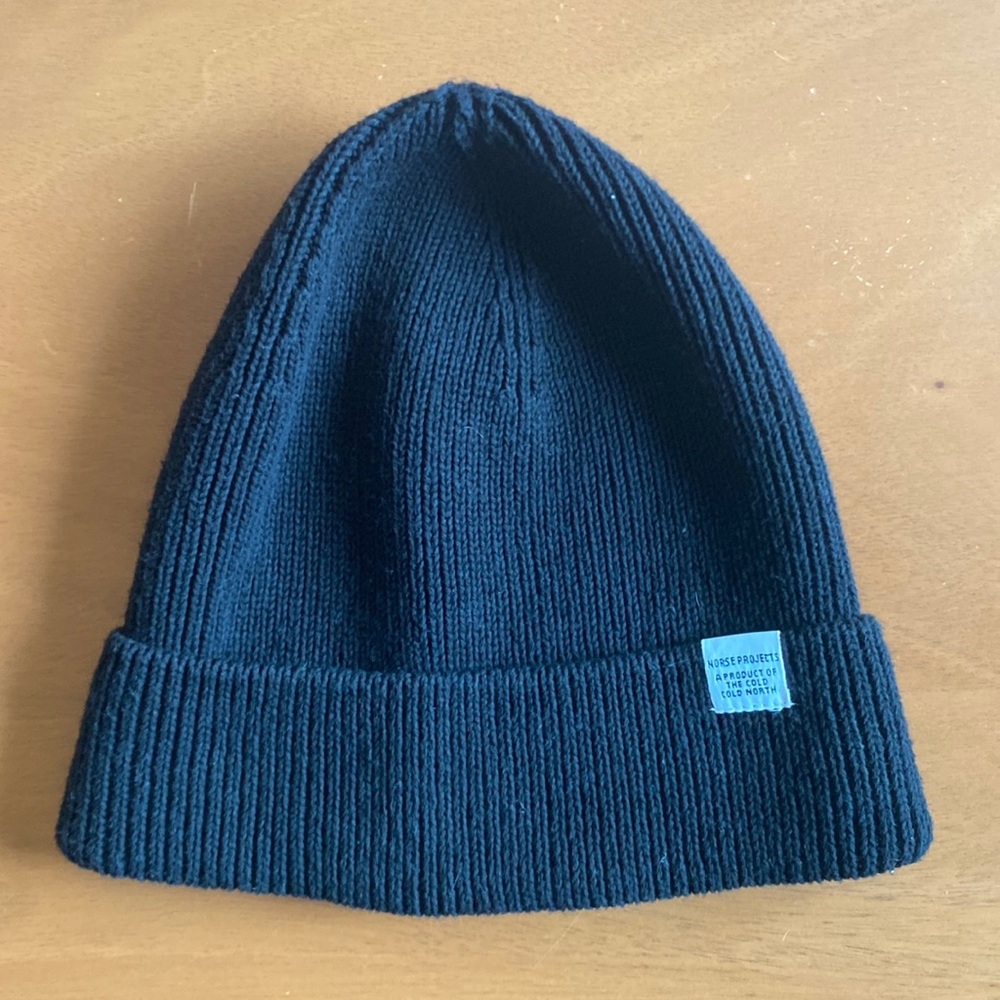 Norse cotton beanie black